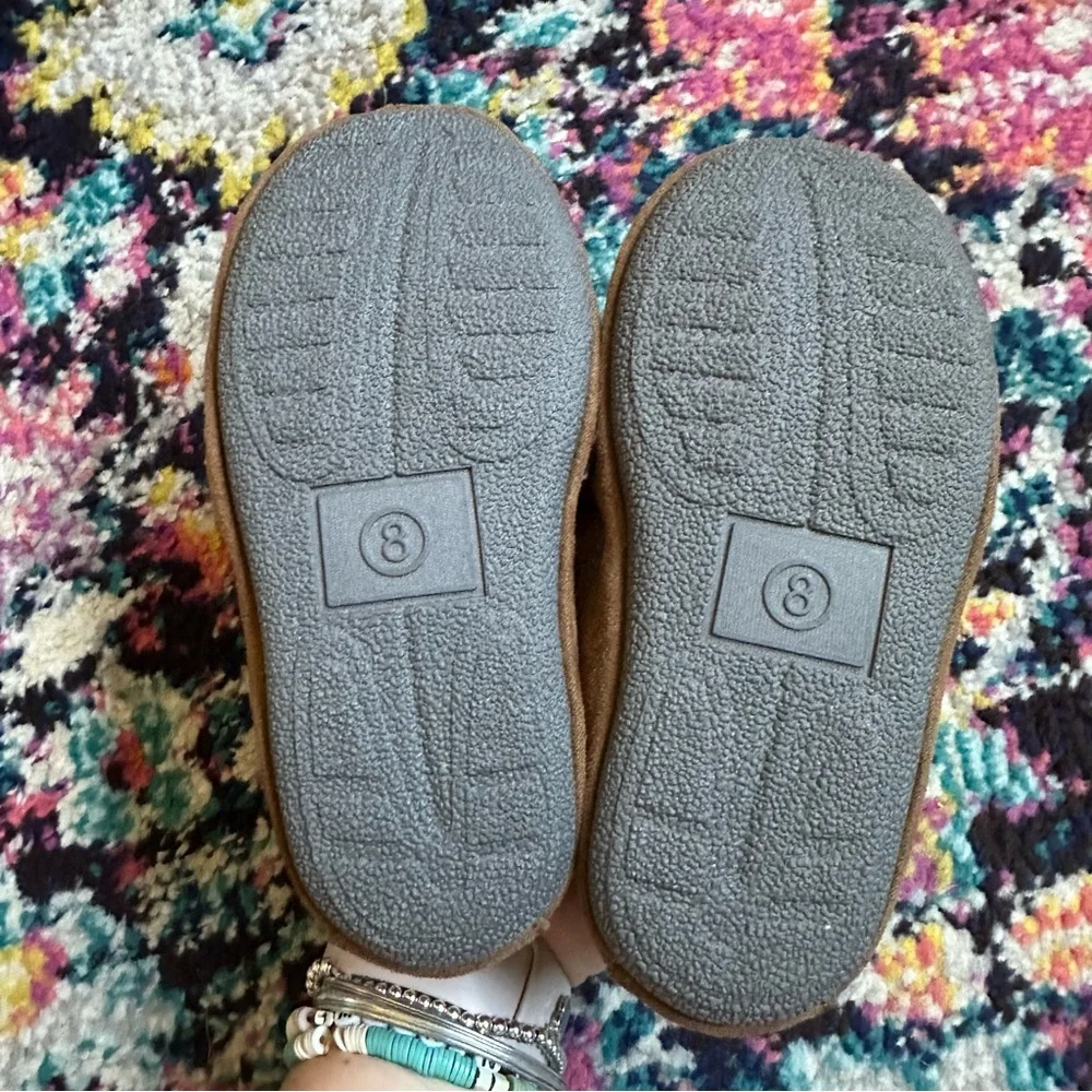 Cat & Jack Carter Toddler Slip On Faux Shearling Lined Moccasin 8 Brown